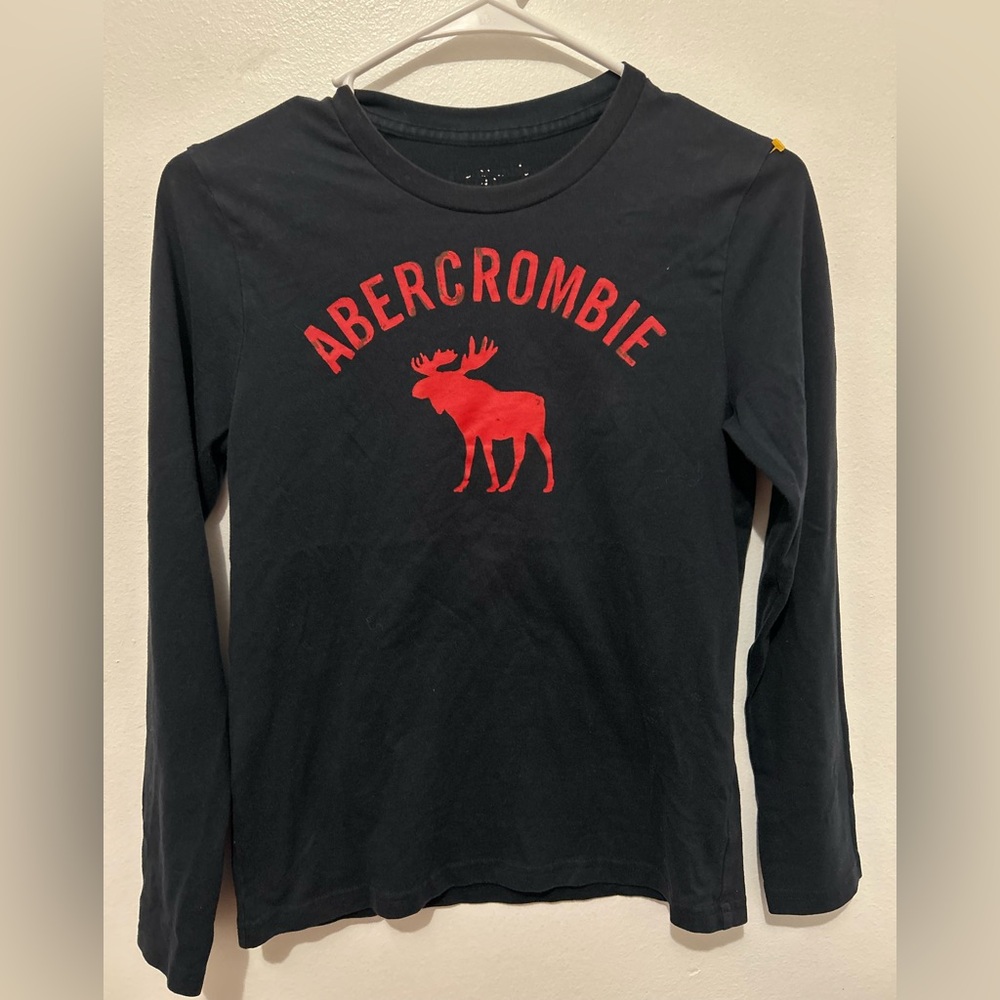 Abercrombie & Fitch Kids Black Tee with Red Logo